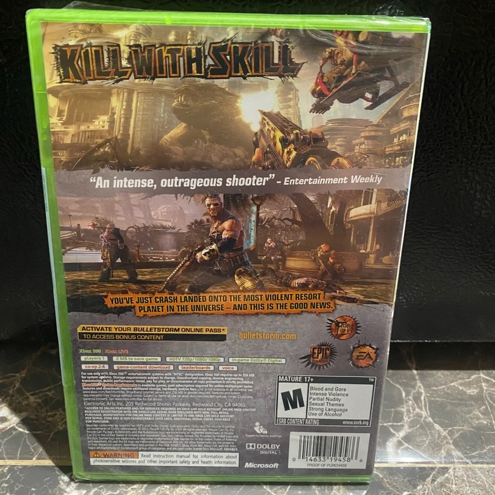 Bulletstorm (Microsoft Xbox 360, 2011) BRAND NEW SEALED COMPLETE CIB RARE